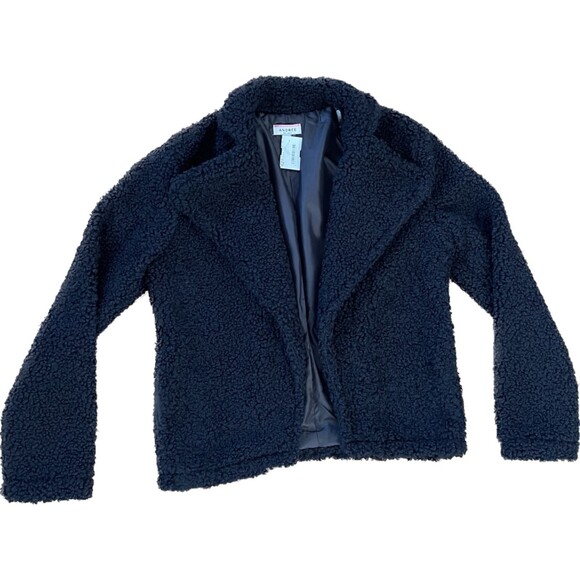 ANDREE by Unit | NWT Black Cropped Teddy Bear Jacket | Small - Picture 2 of 7